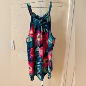 NWOT - Tommy Bahama Paradise Poppies Halter Top in Ocean Deep - Size L